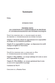 La responsabilité de protéger et l’internationalisation des systèmes politiques