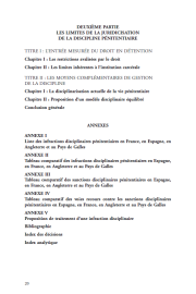 Le droit disciplinaire pénitentiaire