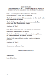 La responsabilité de protéger et l’internationalisation des systèmes politiques