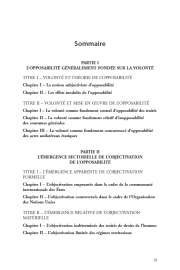 L'opposabilité en droit international