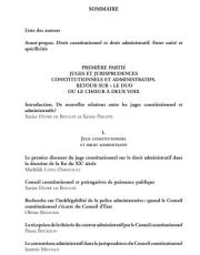 Droit constitutionnel et droit administratif