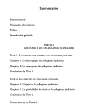 Le syllogisme judiciaire