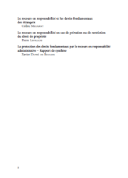 La protection des droits fondamentaux par le recours en responsabilité