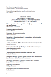 Les Juristes au soutien du transgénérationnel