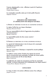 La résilience des territoires exposés aux risques naturels