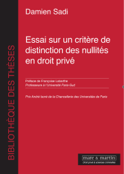 Essai sur un critère de distinction des nullités en droit privé