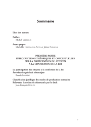 La participation du citoyen à la confection de la loi