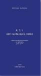 Art Catalogue Index (Volume I)