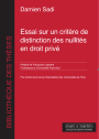 Essai sur un critère de distinction des nullités en droit privé